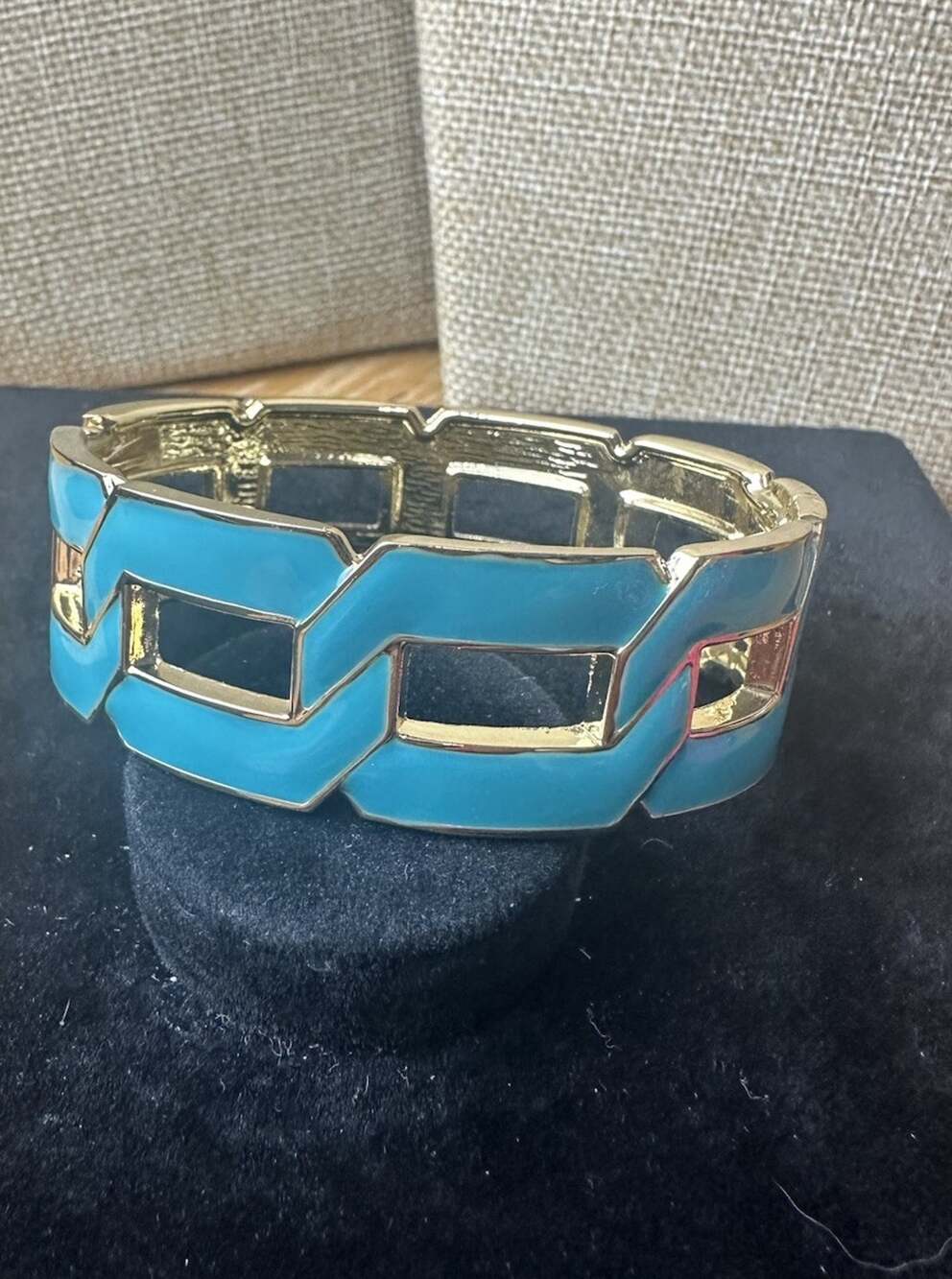 Sequin Nordstrom Multicolor Gold Tone Statement Enamel Bangle Bracelet # 322